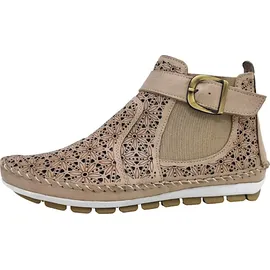 Gemini Damen Stiefelette Leder Cutouts floral Muster 382019-19, Größe:41 EU, Farbe:Mehrfarbig - 41
