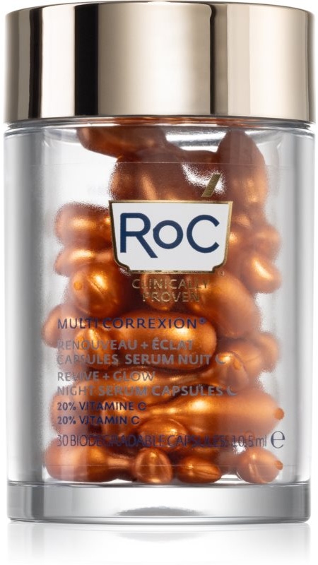 RoC Multi Correxion Revive + Glow Aktives Nachtserum mit Vitaminen in Kapseln 30 St.