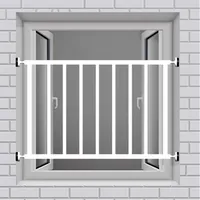 Einbruchschutz Fenstergitter, 80 cm Höhe, kein Stanzen, Design für Zuhause, Wohnung, Büro, sicher und sicher