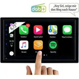 Creasono 2-DIN-Autoradio mit Apple CarPlay, DAB+, Freisprecher, 17,1-cm-Display