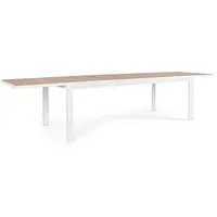 Natur24 Ausziehbarer Tisch 220-340X100 aus weißem Aluminium - 2