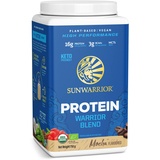 SUNWARRIOR 'Sunwarrior - Warrior Blend - Plant Based Raw Vegan Pea Protein Powder with Hemp Protein and MCTs from Coconut - Mocha - 750g