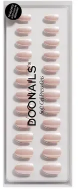 DOONAILS Soft Gel Press Ons Prosecco Short Round - Prosecco