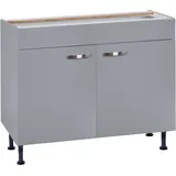 OPTIFIT Spülenschrank »Cara«, Breite 100 cm, grau