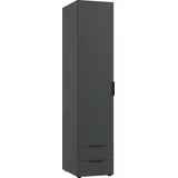 WIMEX Kleiderschrank Modena 40 x 185 x 54 cm Grau/Schwarz
