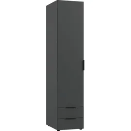 WIMEX Kleiderschrank Modena 40 x 185 x 54 cm Grau/Schwarz