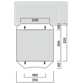 Easy Camp Reine Tunnel-Busvorzelt 310 x 320 cm Grau