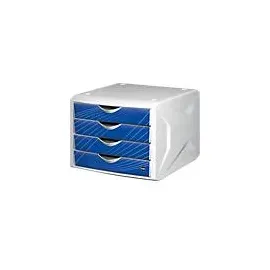 Helit Schubladenbox Chameleon 4-tlg. blau