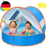 4-In-1 Pop up Baby Planschbecken, Strandmuschel Baby Mit UV Schutz SPF 50+, Stra