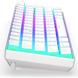 endorfy Thock Compact Wireless Pudding, Onyx White, PBT, LEDs RGB, hot-swap, Kailh Box RED, USB/Bluetooth, DE (EY5D003)