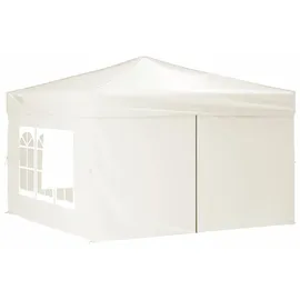 vidaXL Partyzelt Faltbar mit Seitenwänden Taupe 3 x 3 m