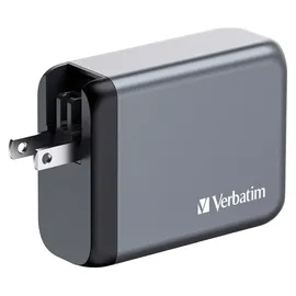 Verbatim GNC-100 GaN 100W USB-A, 3x USB-C PD, 3.0, QC 3.0 grau
