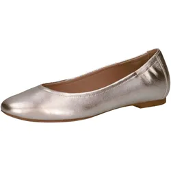Ballerina CAPRICE "Caprice Ballerinas Leder", Damen, Gr. 40, silber, Leder, casual, Schuhe