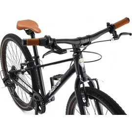 Bikestar Leichtgewicht 9kg Kinder Jugend Fahrrad Aluminium ab 8-9 Jahre | 24 Zoll 8 Gang Shimano Schaltung Ultra Leicht | Schwarz Schwarz