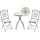 Beliani Bistro Set 3-tlg. Schwarz/Weiß