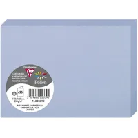 Clairefontaine 22339C Packung mit 25 Doppelkarten Pollen, 210g, in Format C6, 110 x 155mm, lavendelblau