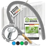 BRUSHYZ® Heizkörperbürste lang 115cm [Note 1,2] inkl. Entlüftungsschlüssel I Heizungsbürste für Heizkörper reinigen & Heizkosten senken I Long Radiator Brush I Flexible Heizkörper Reinigungsbürste