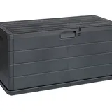 INDA-EXCLUSIV XL Auflagenbox Sitzbank 2 Personen Kunststoff Anthrazit 340L