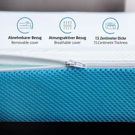 Komfortec Gel Topper 140 x 200 cm weiß