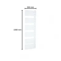 Feuer-Anker Design Heizkörper Pieve 1080 x 550 mm weiß gebogen
