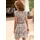 LASCANA Jerseykleid mit kurzen Ärmeln und Alloverdruck kurzes Sommerkleid, Strandkleid, Druckkleid, Viskosekleid braun 46