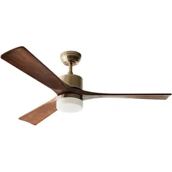 Deckenventilator mit Licht ARUWIMI mit Fernbedienung Messing