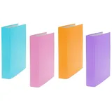 Livepac-Office Ringbuch DIN A5 40 mm Orange/Türkis/Pink/Lila 4 St.