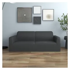 vidaXL Stretch Sofahusse 2-Sitzer Anthrazit Polyester-Jersey