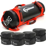 Eyepower 20kg Profi Power Bag mit 4 Wasserdichten Kettlebell Gewichten 6 Griffe Sandbag