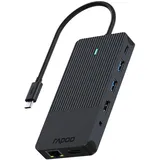 Rapoo USB-C 12in1, Multiport Adapter Grau