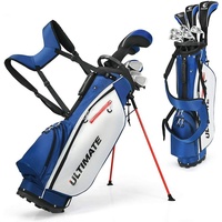 Costway Golfschläger + Golfbag Golfset, Herren, 9 - teilige Einsteigerset blau