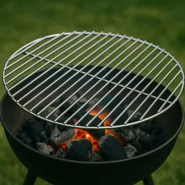 Wiltec Grillrost Ø 55 cm Edelstahl weiß