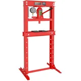 Wiltec 12t Profi Werkstattpresse, 420mm, Hydraulikpresse aus Stahl, Rahmenpresse mit Manometer, Lagerpresse