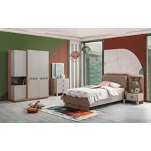 JV Möbel Kinderzimmer Set: Kinderbett, Nachttisch, Kommode, Kleiderschrank), stilvolle Möbel