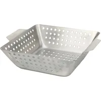 Primaster Grillkorb 26 x 22 x 7 cm Edelstahl silberfarben