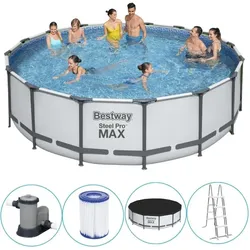 Bestway - Steel Pro MAX - Schwimmbecken mit Filterpumpe - 488x122 cm EINHEITSGRÖSSE