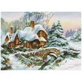 Lucas Luca-S Kreuzstich Set "Winter Landschaft I", Zählmuster, 47x34cm