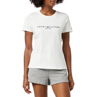 Tommy Hilfiger T-Shirt Kurzarm Heritage Rundhalsausschnitt, Weiß (White), M