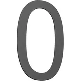 CMD 0 anthrazit klein Hausnummer „ Türschild, Hausnummer IP44 Edelstahl, Made in Germany CMD-0anthrazit