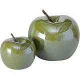 Boltze Deko Apfel Perly 2er Set Dekoration Geschenkidee, Deko Küche Wohnzimmer