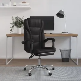 vidaXL Bürostuhl Kunstleder Schwarz