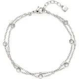 LEONARDO Armband silber/transparent 024981 Größe 18-21 cm