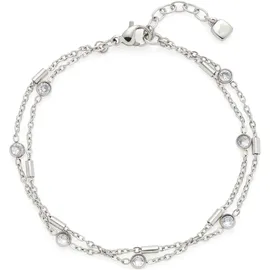 LEONARDO Armband silber/transparent 024981 Größe 18-21 cm
