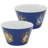 UNITED LABELS Harry Potter Müslischale 5 Wappen Hogwarts Blau 500 ml