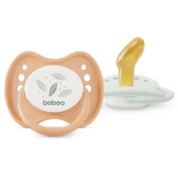 Baboo Soothers Orthodontic Latex with Case Schnuller Peachy Keen 0-6 m 2 St.