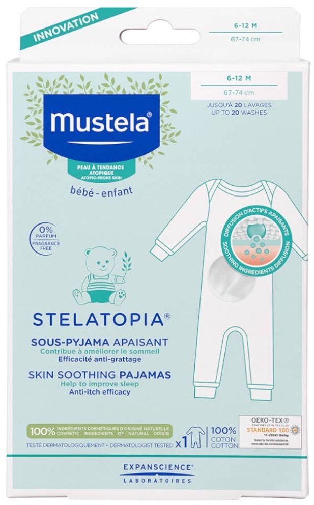 mustela® Bébé STELATOPIA® Sous-pyjama apaisant 6-12 mois Peau Atopique 1 pc(s) Autre