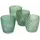 Spetebo Teelichthalter Marilu Glas Transparent/Petrol