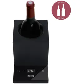 h.koenig Weinkühler LVX26, Weißwein, Rotwein, Rosé, Champagner, Bis zu 9cm Durchmesser, Temperatur einstellbar von 5°C bis 18°C, Digitale Steuerung, Thermoelektrisches System, 72 W
