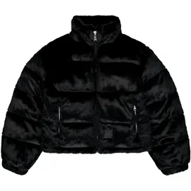 Alpha Industries Damen Fur Puffer Jacke, Black, XS