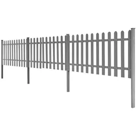 vidaXL Lattenzaun 600 x 60 cm Grau/WPC